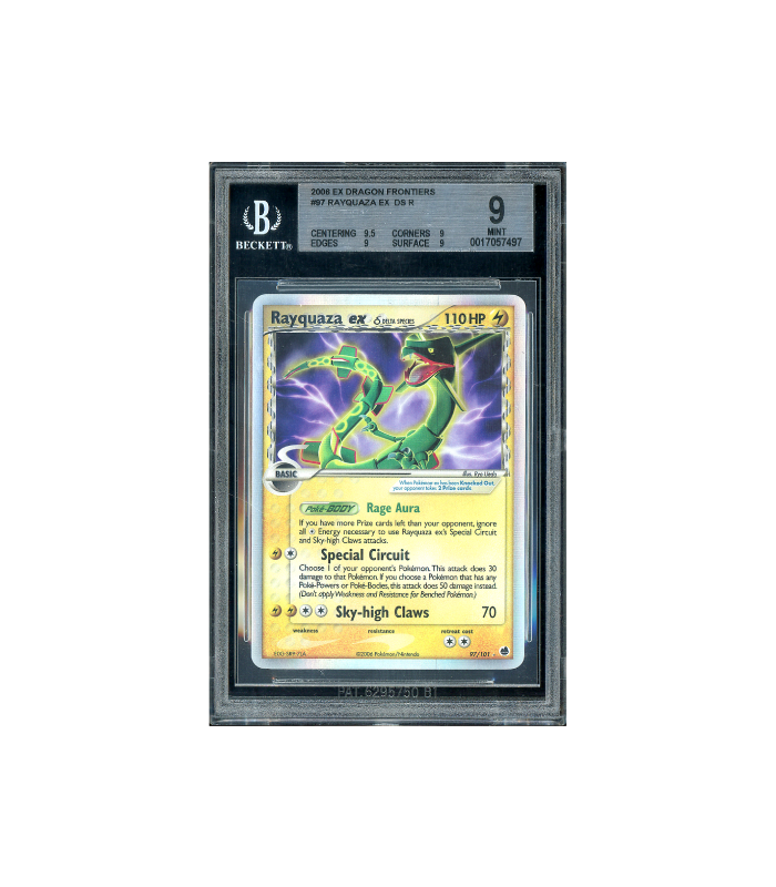 Pokemon Rayquaza ex Holo EX Dragon Frontiers #97 BGS 9