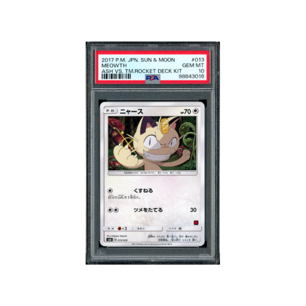 Pokemon Meowth Ash vs Team Rocket Deck Kit smD #013 PSA 10