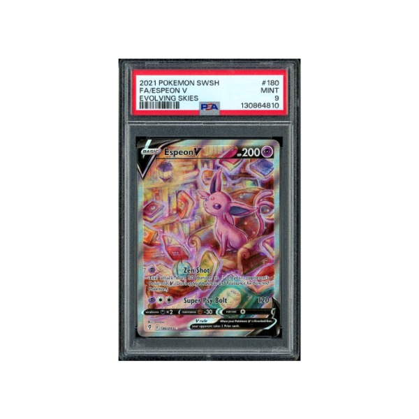 Pokemon Espeon V SR Evolving Skies Full Art #180 PSA 9