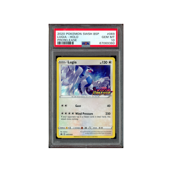 Pokemon Lugia Pre-Release Vivid Voltage #SWSH069 PSA 10