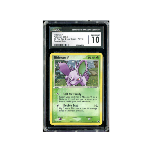 Pokemon Nidoran Reverse Holo Fire Red Leaf Green #71 CGC 10