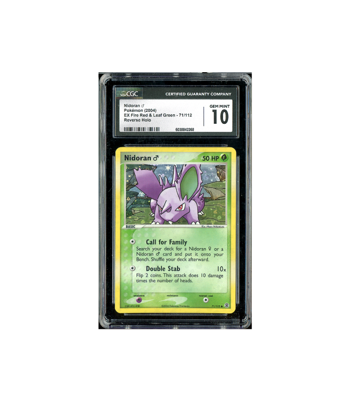 Pokemon Nidoran Reverse Holo Fire Red Leaf Green #71 CGC 10