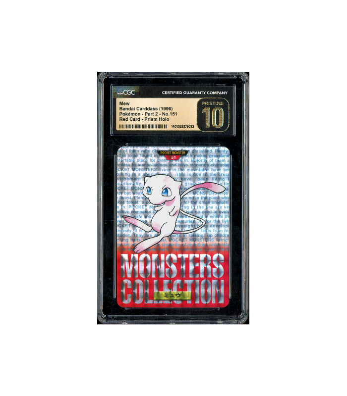 Pokemon Mew Prism Holo Cardass 1996 #151 CGC Pristine 10