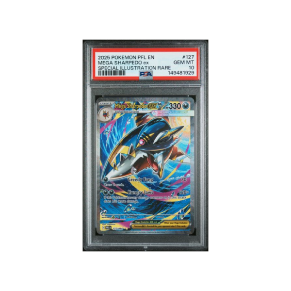 Pokemon Mega Sharpedo ex Phantasmal Flames #127 PSA 10