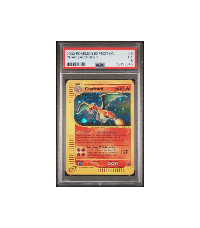 Pokemon Charizard Holo e-Series Expedition #6 PSA 5 - Swirl