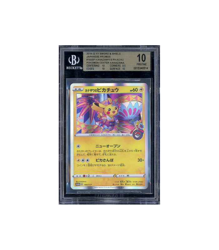 Pokemon Center Kanazawa's Pikachu 2019 #144 BGS Pristine 10