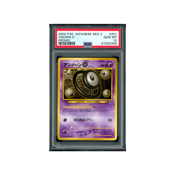 Pokemon Unown [O] Neo Premium File 2 2000 #201 PSA 10