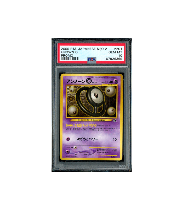 Pokemon Unown [O] Neo Premium File 2 2000 #201 PSA 10