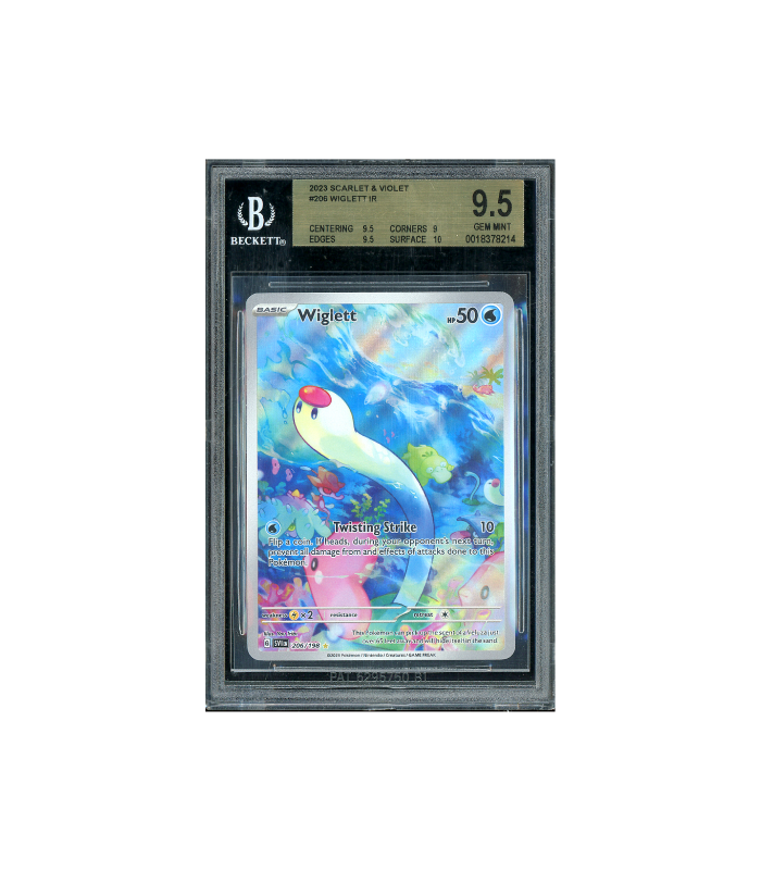 Pokemon Wiglett Scarlet & Violet Base AR Full Art #206 BGS 9.5