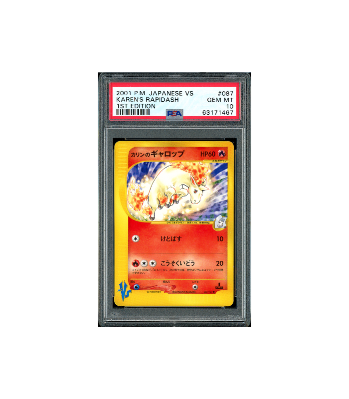 Pokemon Karen's Rapidash VS Series 1st Ed 2001 #087 PSA 10
