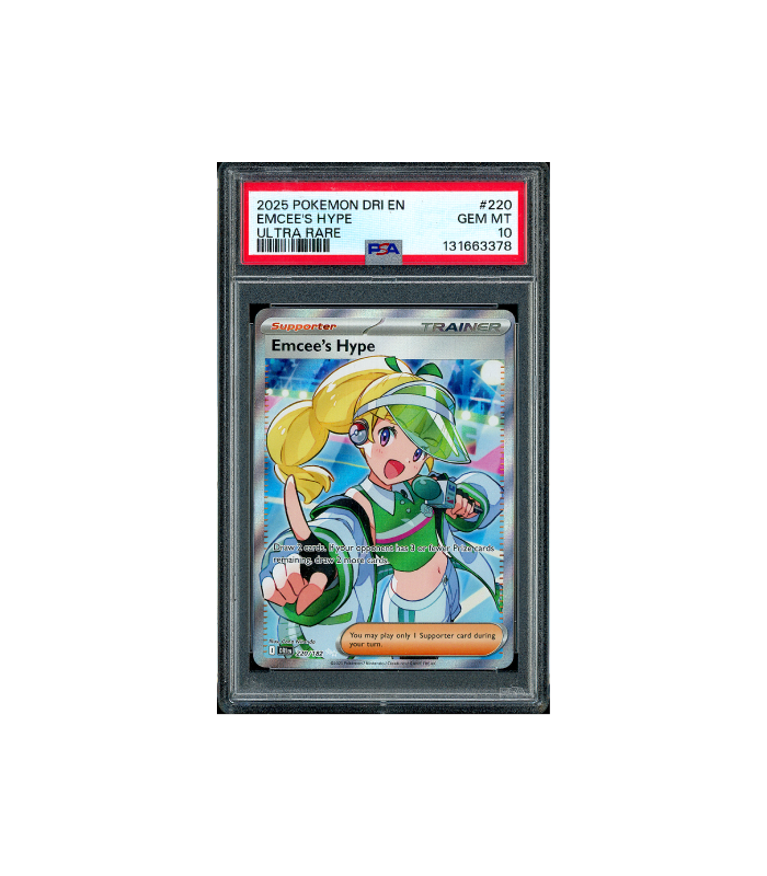 Pokemon Emcee's Hype SR Destined Rivals Full Art #220 PSA 10