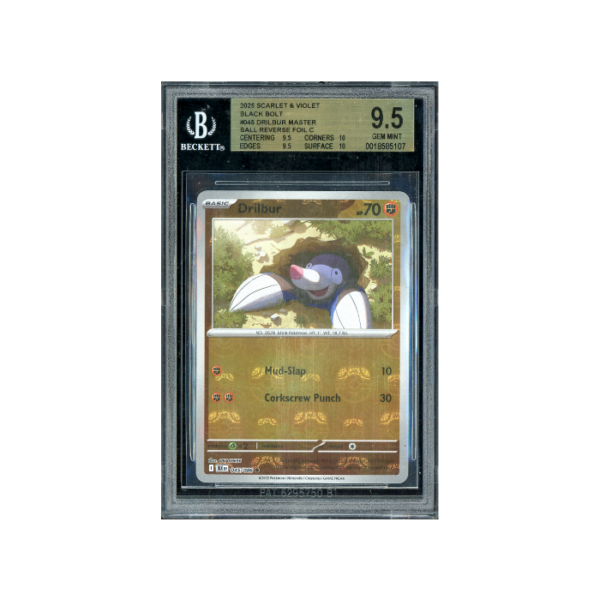Pokemon Drilbur Master Ball Black Bolt 2025 #045 BGS 9.5