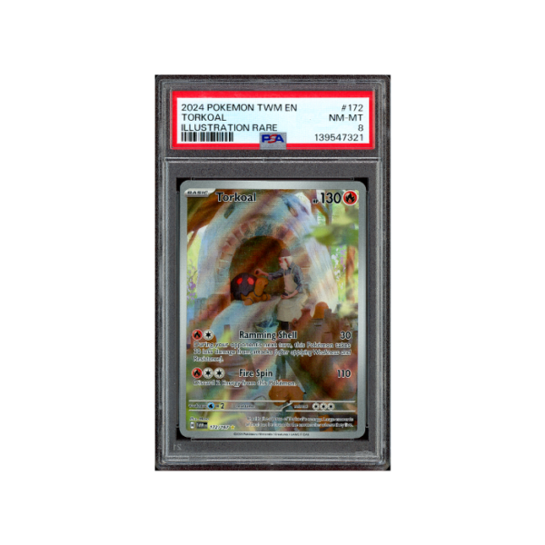 Pokemon Torkoal Twilight Masquerade AR Full Art #172 PSA 8