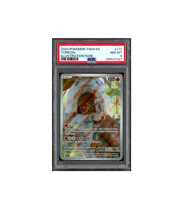 Pokemon Torkoal Twilight Masquerade AR Full Art #172 PSA 8