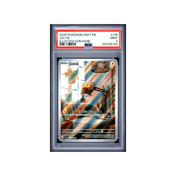 Pokemon Joltik White Flare 2025 AR Full Art #116 PSA 9