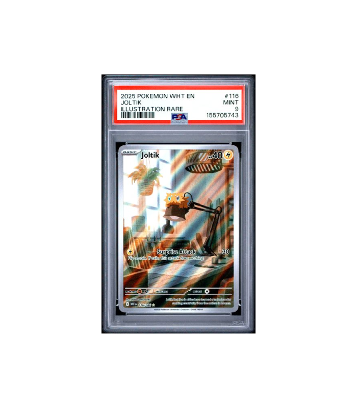 Pokemon Joltik White Flare 2025 AR Full Art #116 PSA 9