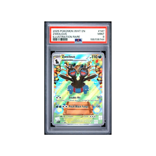 Pokemon Zweilous White Flare 2025 AR Full Art #147 PSA 9