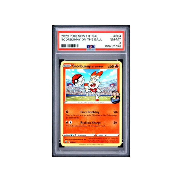 Pokemon Scorbunny on the Ball Futsal Promos #004 PSA 8