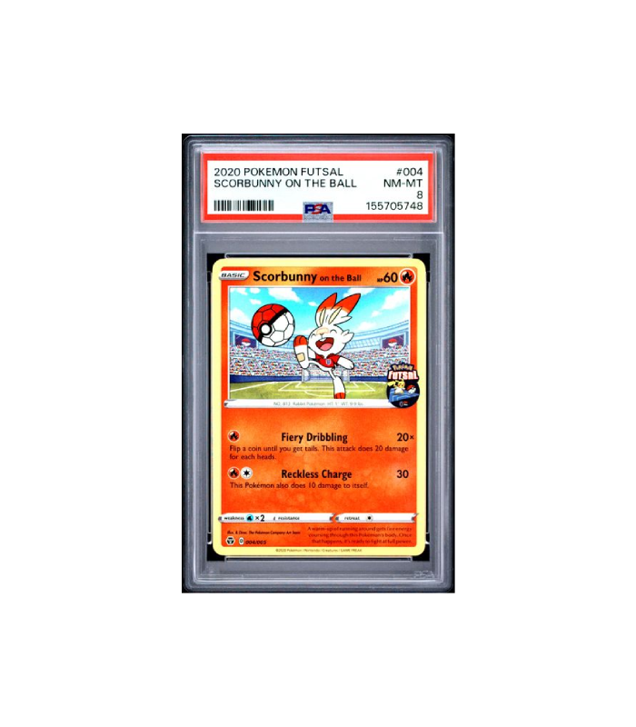 Pokemon Scorbunny on the Ball Futsal Promos #004 PSA 8