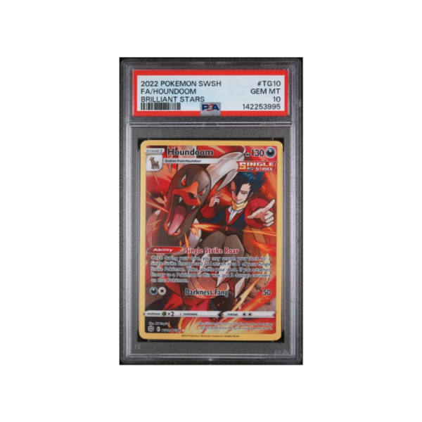 Pokemon Houndoom Brilliant Stars CHR Full Art #TG10 PSA 10