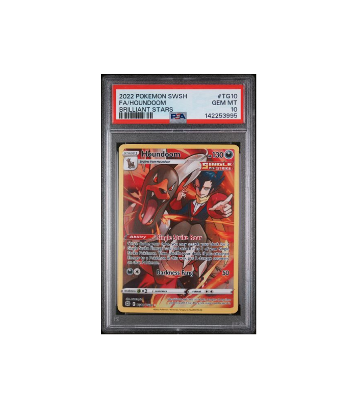 Pokemon Houndoom Brilliant Stars CHR Full Art #TG10 PSA 10