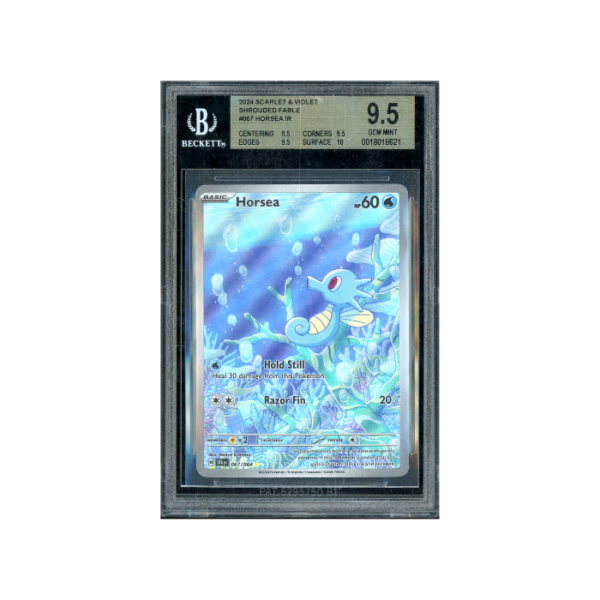 Pokemon Horsea Shrouded Fable 2024 AR Full Art #067 BGS 9.5