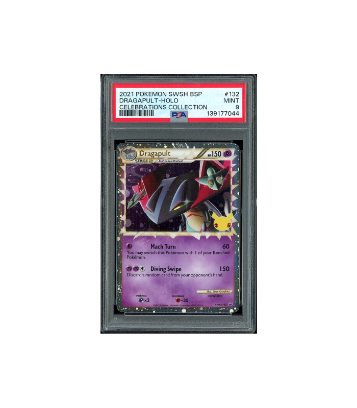 Pokemon Dragapult Prime Celebrations Holo #SWSH132 PSA 9