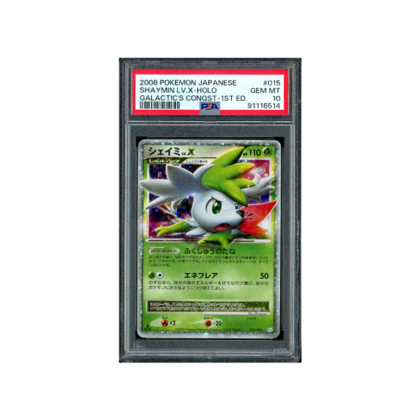 Pokemon Shaymin LV.X Holo Galactic's Conquest #015 PSA 10