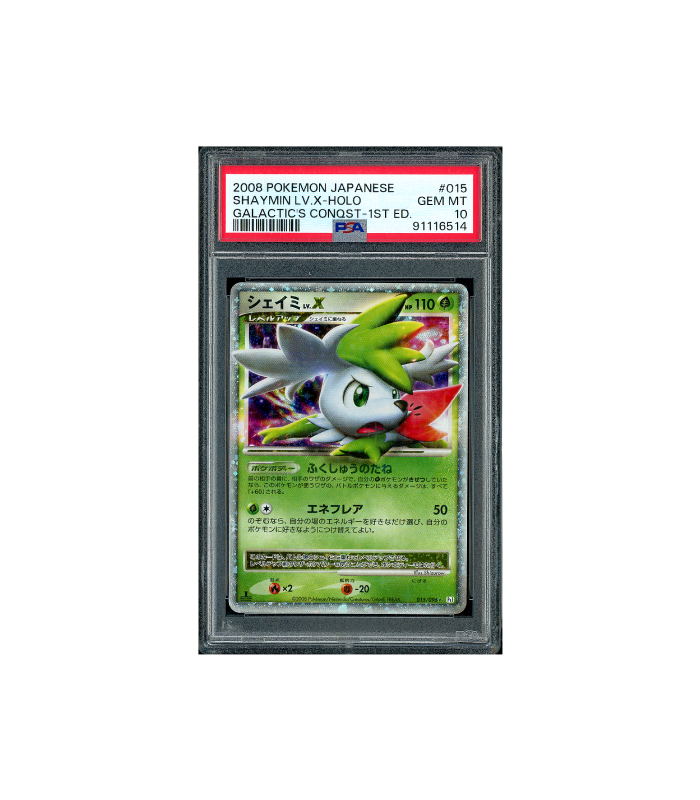 Pokemon Shaymin LV.X Holo Galactic's Conquest #015 PSA 10
