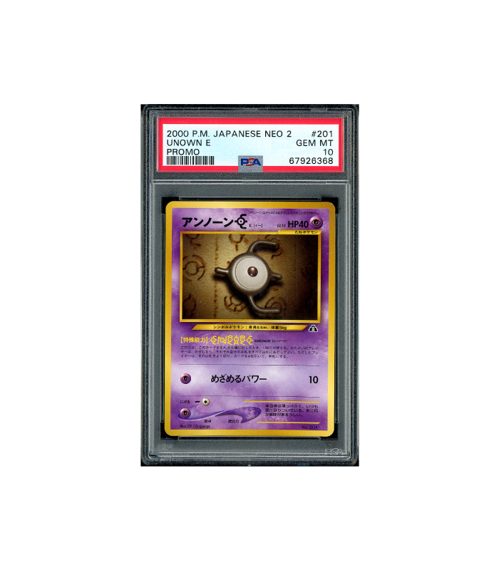 Pokemon Unown [E] Neo Premium File 2 2000 #201 PSA 10
