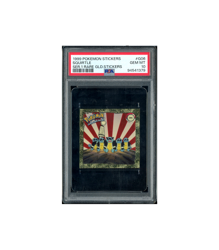 Pokemon Squirtle Series 1 Rare Gold Sticker #G06 PSA 10