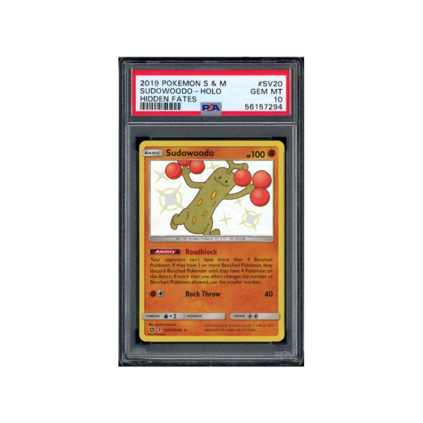 Pokemon Sudowoodo Hidden Fates Baby Shiny #SV20 PSA 10