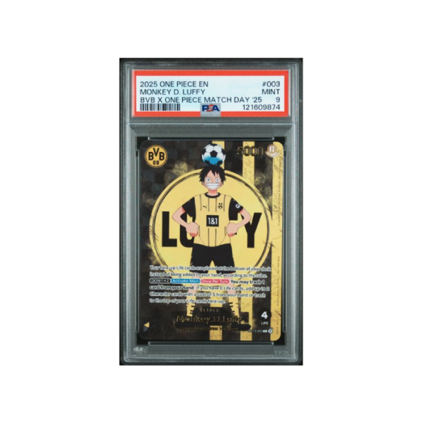 One Piece X BVB Monkey D Luffy Match Day ST13-003 PSA 9