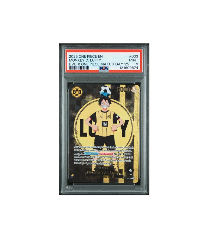 One Piece X BVB Monkey D Luffy Match Day ST13-003 PSA 9 One Piece X BVB Monkey D Luffy Match Day ST13-003 PSA 9