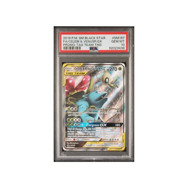 Pokemon Celebi & Venusaur GX Tag Team Promo #SM167 PSA 10