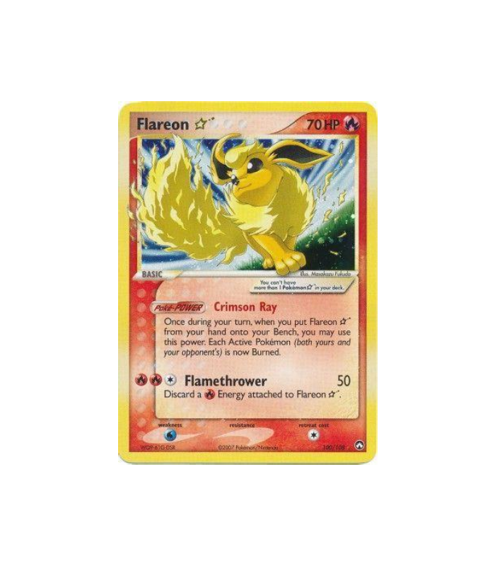 Pokemon Flareon Gold Star EX Power Keepers #100 PO