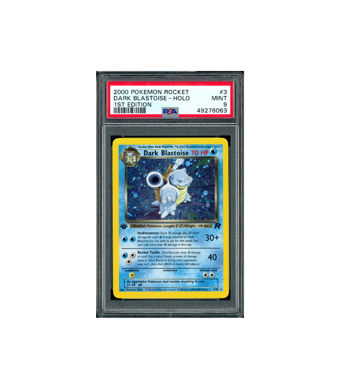 Pokemon Dark Blastoise Holo 1st Edition Team Rocket #3 PSA 9